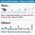 Refrigerator Water Line Kit Connection and 1/4 Compression Ice Maker Installation Kit,1/4" OD Tubing with Quick Connect for Fridge IceMaker Reverse Osmosis RO Systems Water Filters Faucet 25ft