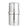 Boroux Compact Gravity-Fed Countertop Stainless Steel Water Filter System | 1.8 Gallons with 2 Authentic Black Foundation Filters