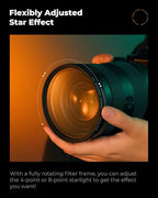 K&F CONCEPT 52mm Variable Star Filter Cross Screen Starburst Filter 4, 8 Points -18 Layer Coating Ultra Slim Optical Glas Camera Lens Filter with 3 Cleaning Cloth