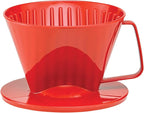 Fino Pour-Over Coffee Brewing Filter Cone, Number 1-Size, Red, Brews 1 to 2-Servings