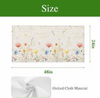 Fluorescent Light Covers for Ceiling Lights Spring Poppy Floral Magnetic Light Filters 4 Pack 4x2 ft Wildflower Vintage Ceiling Lights Cover for Classroom Office School Home Drop Lamp Decor
