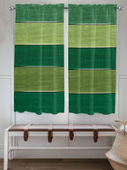 Farm Retro Green Wood Grain Window Valance Curtains, Rustic Wooden Plank Texture Light Filtering Kitchen Valance with 3-inch Rod Pocket for Living Room Bathroom Bedroom,2 Panel,42x63In