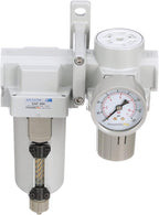 PneumaticPlus SAU420-N06G-MEP Compressed Air Filter Regulator Combo 3/4" NPT - Metal Bowl, Manual Drain, Bracket, Gauge