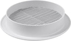 Vent Systems 5'' Inch - White - Soffit Vent Cover - Round Air Vent Louver - Grill Cover - Built-in Insect Screen - HVAC Vents for Bathroom, Home Office, Kitchen
