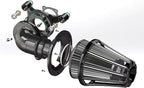 Big Sucker cone Air filter intake for harley air Cleaner Sportster Softail fatboy heritage dyna touring street road king Glide (Gauge style -Black, TypeB: Touring 01-07, Softail Dyna 99-15)