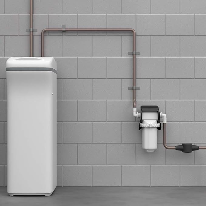 EcoPure EPWHE Whole Home Pivotal Water Filtration System – Reduces Sediment & Chlorine Taste & Odor – Installs on Main Water Line – 6-Month Filter Included – Tool-Free, Mess-Free Changes