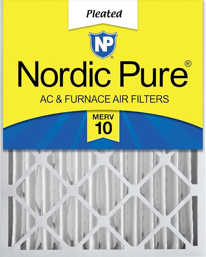 Nordic Pure 16x20x4 (Actual Size: 15 1/2 x 19 1/2 x 3 5/8) Pleated MERV 10 Air Filter 1 Pack