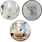 Round LED Bathroom Mirror Demister Pad IP44 Vanity Large Mirror Cold Light Dressing Wall Mirror (Color : Cold Light Size : 60cm) (Gold 80cm)