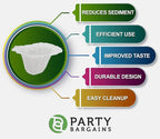 PARTY BARGAINS 600 Compact White Coffee Filter Liners – Disposable, Compatible with Keurig Brewers & K-Cup Reusable Pods, Single-Serve Paper Filters