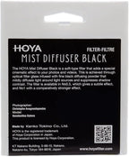 Hoya 72mm Mist Filter Black Diffuser No. 0.5 - Black Mist Filter for Camera Lenses - Soft Diffusion Effect for Portrait Photography & Cinematic Look, Reduces Contrast & Softens Wrinkles