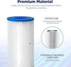 Membrane Solutions 50 Micron Pleated Polyester Sediment Water Filter 10"x2.5" Replacement Cartridge Universal Whole House Pre-Filter Compatible with W50PE, WFPFC3002, SPC-25-1050, FM-50-975 - 12 Pack