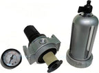 3/8" Pressure Regulator - 89 CFM Flow Rate 7-150 PSI Adjustable - for Compressor Particulate Filter Moisture Water Trap Compressed Air - Integral Style Filter Regulator Combination Replacement
