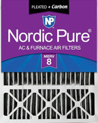 Nordic Pure 20x25x5 (Actual Size: 19 7/8 x 24 7/8 x 4 3/8) Honeywell Replacement Air Filters MERV 8 Pleated + Carbon 1 Pack