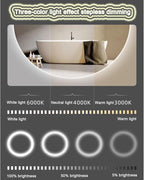 Bathroom Led Mirror ，Bathroom Mirror with LED Lights，Backlit Bathroom Mirror ，LED Mirror for Bathroom，Backlit Lighted Makeup Mirror，with Touch Sensor/Dimming/Demister pad(A,H100*W50cm/H39.4*W19.7IN)