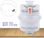 YIYIBYUS New Oil Mist Filter for Vacuum Pump Fume Separator Exhaust Filter KF25 Interface High Efficiency Filtration 95%