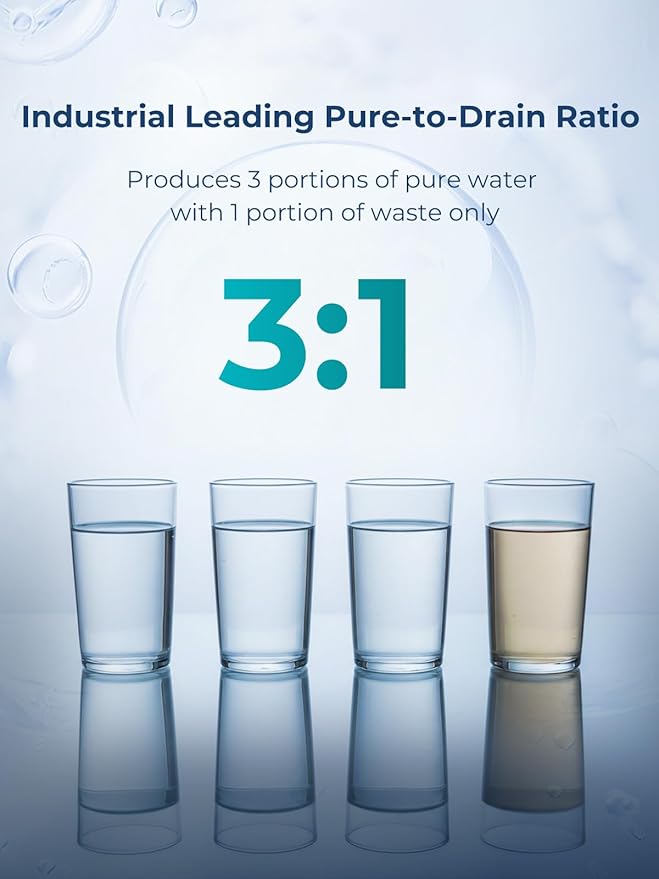 VIOMI® RO Water Filtration System,TDS PFOS&PFOA Reduction, 9 Stage Reverse Osmosis Water Filter, 600GPD, NSF/ANSI 372&53&42 Certified, Tankless Reverse Osmosis System Under Sink with Faucet