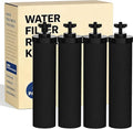 Water Filter Replacement Compatible with Big Berkey® Filter Gravity Water Filter System Parts and Accessories, NSF/ANSI 42&372 Certified (4 Pack) BB9-2® Black Berkey Water Filters Cartridges