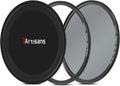 7artisans Nano Magnetic Filter UV Filter ND Light Reduction Filter/CPL Polarization Filter/GND Gradient Filter/Black Mist 1/4 Portrait Photography Filter Suitable for Lens(77mm ND8)