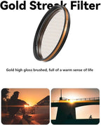 Fotorgear Camera Lens Filter,67mm Universal Phone Polarizer Filter Professional Photography for Camera Lens 67mm Clip On Filters CPL ND Black Mist Gold Streak for iPhone Xiaomi Huawei(CPL)
