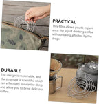 POPETPOP 1Pc Stainless Filter Reusable Drip for Brewing Efficient Coffee Strainer for Improved Taste and Easy Extraction for Camping
