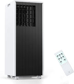 8000 BTU Portable Air Conditioner, Portable AC Unit with Fan & Dehumidifier, Air Conditioner Portable for Rooms Up to 350 Sq Ft, Remote Control, 24H Timer for Bedroom, Office, Apartment, Black & White