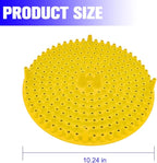 2PCS Car Wash Bucket Grit Trap Insert, 10.2" Vehicle Detailing Washing Filters for Dirt & Debris Trapping, Auto Collecting Sediment Cleaning Tool, Universal for SUV Sedan Truck (Yellow)