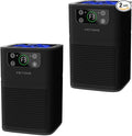 Air Purifier for Bedroom Home, FETIONS Air Cleaner with Fragrance Sponge Sleep Mode 3-in-1 Filtration System, Compact with H13 HEPA Filter for Pet Dander Pollen Smoke Dust Odor, Black, 2 Pack