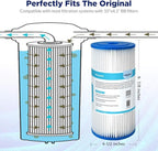Membrane Solutions 5 Micron Pleated Water Filter Home 10"x4.5" Whole House Heavy Duty Sediment Replacement Cartridge Compatible with ECP10-1,ECP20-BB,R50-BBSA,FXHSC,CB1-SED10-BB (4 Pack)