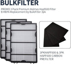 3PCS HAPF600 Air Filter and Pre Filter Replacement for Holmes Air Purifier HAP615 HAP625 HAP650 HAP725 HAP750 HAP1625 HAP1650 HAP1750, for GE 106633 106643 106653 106569 106853