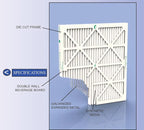 Glasfloss ZL 25x25x2 MERV 13 (FPR 10) 2" Inch Air Filters for AC and Furnace. Case of 12. Actual Size: 24-1/2 x 24-1/2 x 1-3/4
