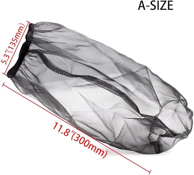 Intake Filter Mesh Cover Polyester Cloth Oilproof and Dustproof Cover Car Cold Air Filter Protector Cover Rain Sock Protective for Motorcycle Automotive (Type A Blue)