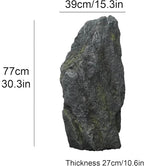 Outdoor Fake Rock Cover Realistic Lightweight Fiberglass Artificial Landscape Boulder Enclosure Protection Dome for Well Pump Septic Tank Electrical Boxes R (P)