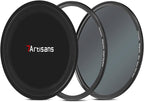 7artisans Nano Magnetic Filter UV Filter ND Light Reduction Filter/CPL Polarization Filter/GND Gradient Filter/Black Mist 1/4 Portrait Photography Filter Suitable for Lens(67mm ND64)
