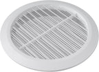 Vent Systems 5'' Inch - White - Soffit Vent Cover - Round Air Vent Louver - Grill Cover - Built-in Insect Screen - HVAC Vents for Bathroom, Home Office, Kitchen