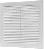 Vent Systems 8" x 8" Inch (Opening Dimensions) - Pack of 2 - Plastic White Soffit Vent Cover - Flat Square Air Vent Grille - Air Vent Deflector - HVAC 10" x 10" Inch (Overall Dimensions)