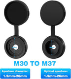 Adjustable Iris Aperture Diaphragm Filter Pack M30 to M37 Iris Aperture Diaphragm Adapter Optical Diaphragm 1.5-26mm Lens Module Adapter Ring PVS-14 PVS 14 (Adjustable Iris PVS14*2)