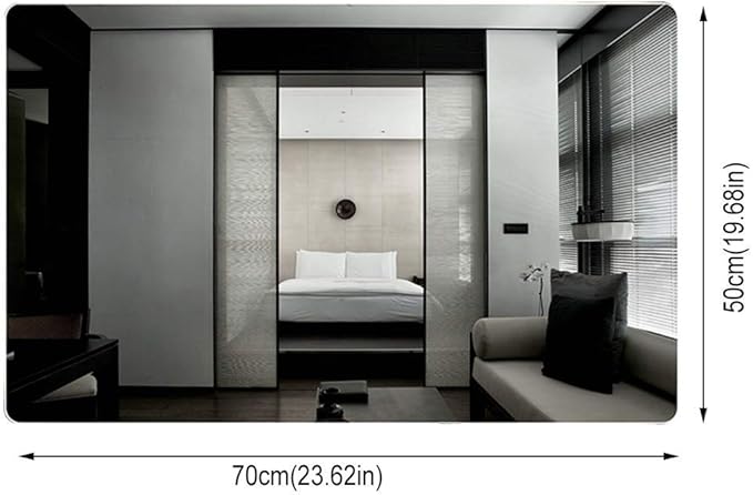 Wall Mirror Modern LED Bathroom Mirror with Defogging Backlit Bathroom Mirrors with Light and Touch Sensor Switch Demister Pad (Color : D Size : 50CMx70CM) (A 80CMx130CM)