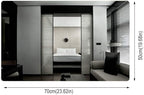 Wall Mirror Modern LED Bathroom Mirror with Defogging Backlit Bathroom Mirrors with Light and Touch Sensor Switch Demister Pad (Color : D Size : 50CMx70CM) (D 70CMx90CM)