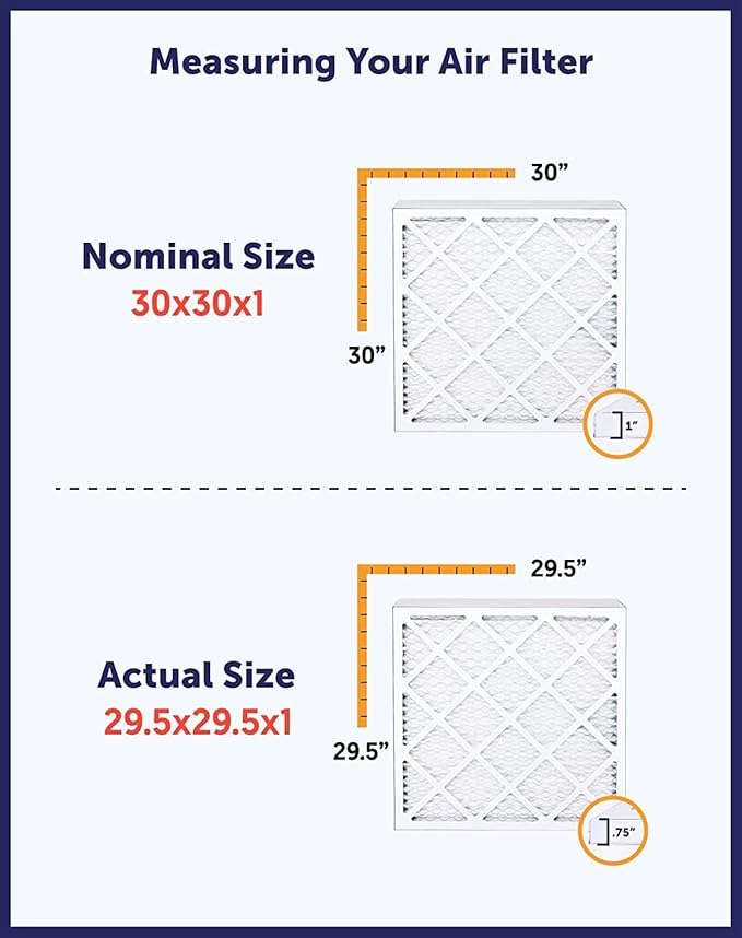 Filter King 17x17x1 Air Filter | 4-PACK | MERV 11 HVAC Pleated A/C Furnace Filters | MADE IN USA | Actual Size: 17 x 17 x .75"