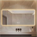 Bathroom Mirror with LED Lights，Smart Illuminated LED Bathroom Mirror，Energy-Saving LED Smart Mirrors，LED Mirror for Bathroom，with Demister Pad and Smart Touch Switch(H60*W90cm/H23.6*W35.4IN)