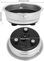 2-Pack Pressurized Coffee Filter Basket 51mm Portafilter Basket for Espresso Machine Single and Double Serving(Detachable basket set)