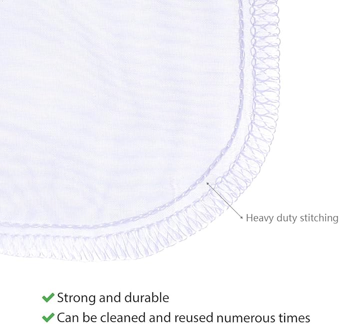ALEGI Media Filter Bag Aquarium Extra Fine,Reusable 180 Micron Drawstring Mesh Filter Bags for Very Fine Resins Filter (7.5"*3.6" (3 Pack))