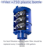 6Pack-Water Filter Replacement with Coconut Shell Activated Carbon, 3-Month Life Cycle