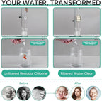 Cobbe HD HEAVY DUTY High Output Shower Filter 2 Pack – 99% REMOVAL Shower Head Filter for Hard Water, Heavy Metals, Chlorine and Harmful Substance, Improve your skin and hair - Brushed Nickel
