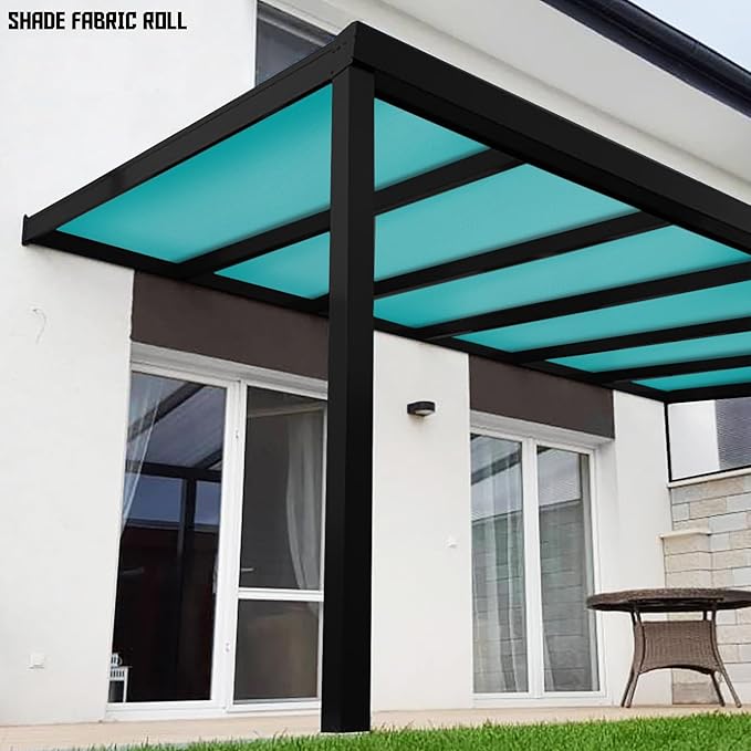 TANG Sun Shade Fabric Roll 8'x147' Shade Cloth for Garden Turquoise Green HDPE Mesh Shading Pergola Cover Replacement Canopy, 95% Blockage Sunshades for Outdoor Patio Backyard Plant
