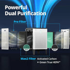 Coway Airmega 400S App-Enabled Smart Air Purifier (Covers 1,560 sq. ft.), True HEPA Air Purifier with Smart Technology, Compatible with Amazon Alexa and Google Home, White (111012)