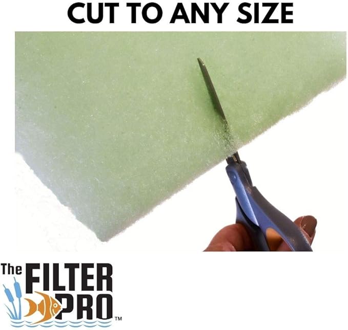 Lime Green Fine Filter Media, 1" Thick, 16" x 56" Roll, Perfect for Aquariums, Ponds or Water Gardens, Made in USA