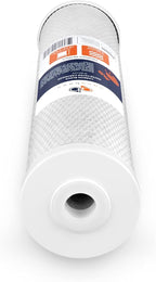 Aquaboon 4,5 x 20 inch Carbon Filter Cartridge - 5 Micron Coconut Shell CTO Filter - Whole House Well Water Filtration - Matches DB20P, CTO20BB, Pentek FLOPLUS-20BB, 155312-43, CBC-20BB (2 Pack)