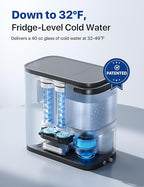 NOVETE Smart Reverse Osmosis Water Filter Countertop, UV 8-Stage RO Water Filtration System with APP Control, Cold Water Down to 32℉, NSF/ANSI 42/58 Certified, 4:1 Pure to Drain, No Plumbing, CRF1A-Qi