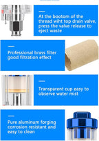 3 Pcs Water Oil Separator Mini in-Line Air Filter, 1/4 Inch NPT Inlet and Outlet Airbrush Filter Moisture Separator - Use on Compressor Air Line Hose, Air Tools, Paint Spray Guns